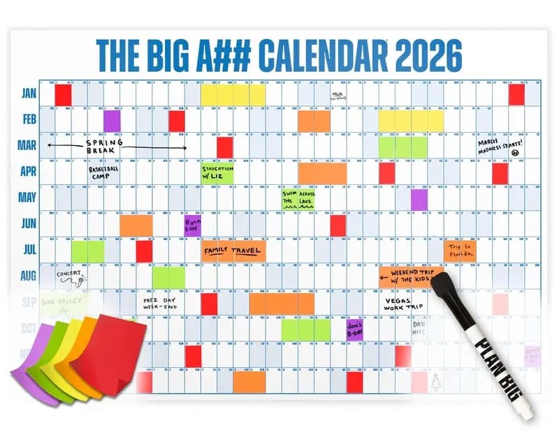 Cilifer®The Big A## Calendar 2026 - Design Your Amazing 2026!🏃