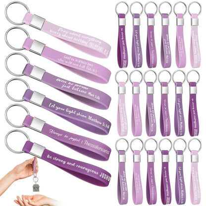 Cilifer®24/36/100Pcs Bible Verse Keychain Christian Trendy Keychain Wristlet