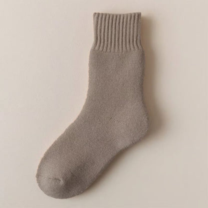 Cilifer®5 Pairs Women's Solid Mid-calf Socks