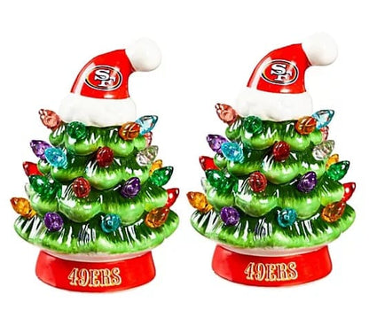 CZTICLE®🌲Evergreen Set of 2 4 LED Christmas Tree with NFL Team Logo