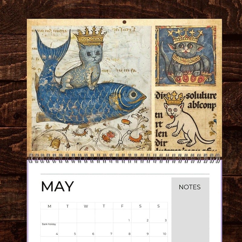 Cilifer®Medieval Cats with Crowns Calendar 2026