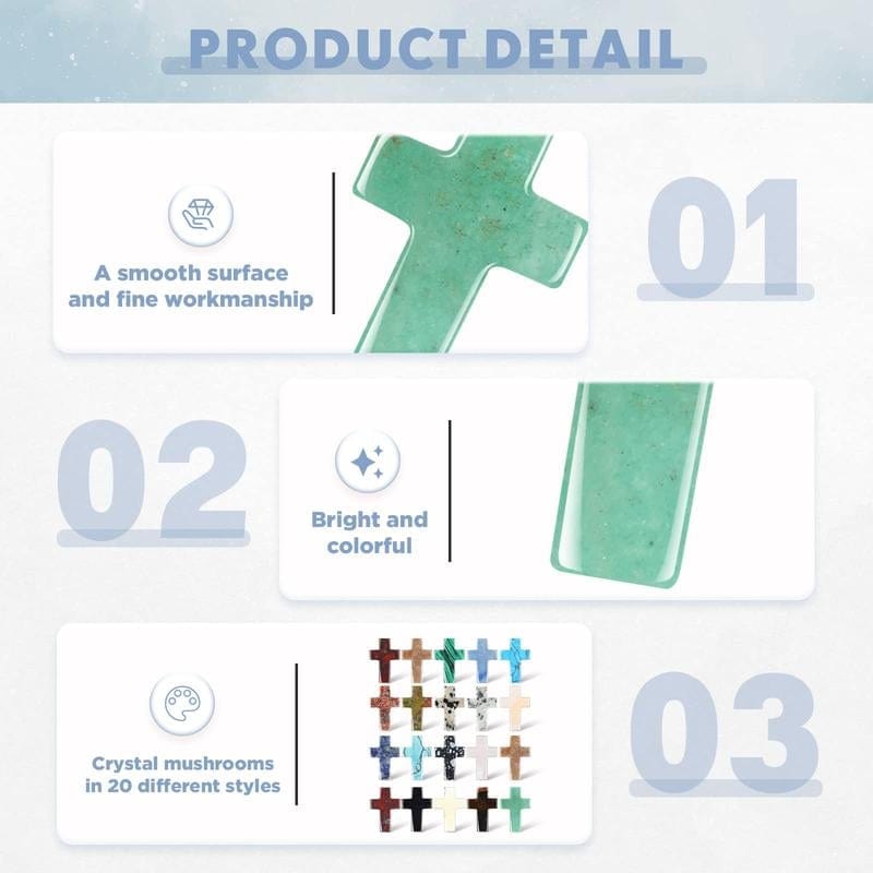 Cilifer®Handmade Natural Crystal Crosses