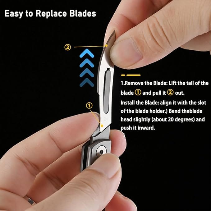 Cilifer®Folding Scalpel Knife with 10pcs Replaceable Blades
