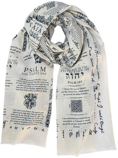Cilifer®Handcrafted Christian Prayer Shawl: Protection Bible Verse Scarf. Yeshua Scripture Wrap