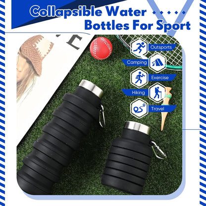 Cilifer®🏆Hot Sale🔥🔥Silicone foldable water bottle – Ideal for sports. travel & outdoor – Reusable & BPA-free