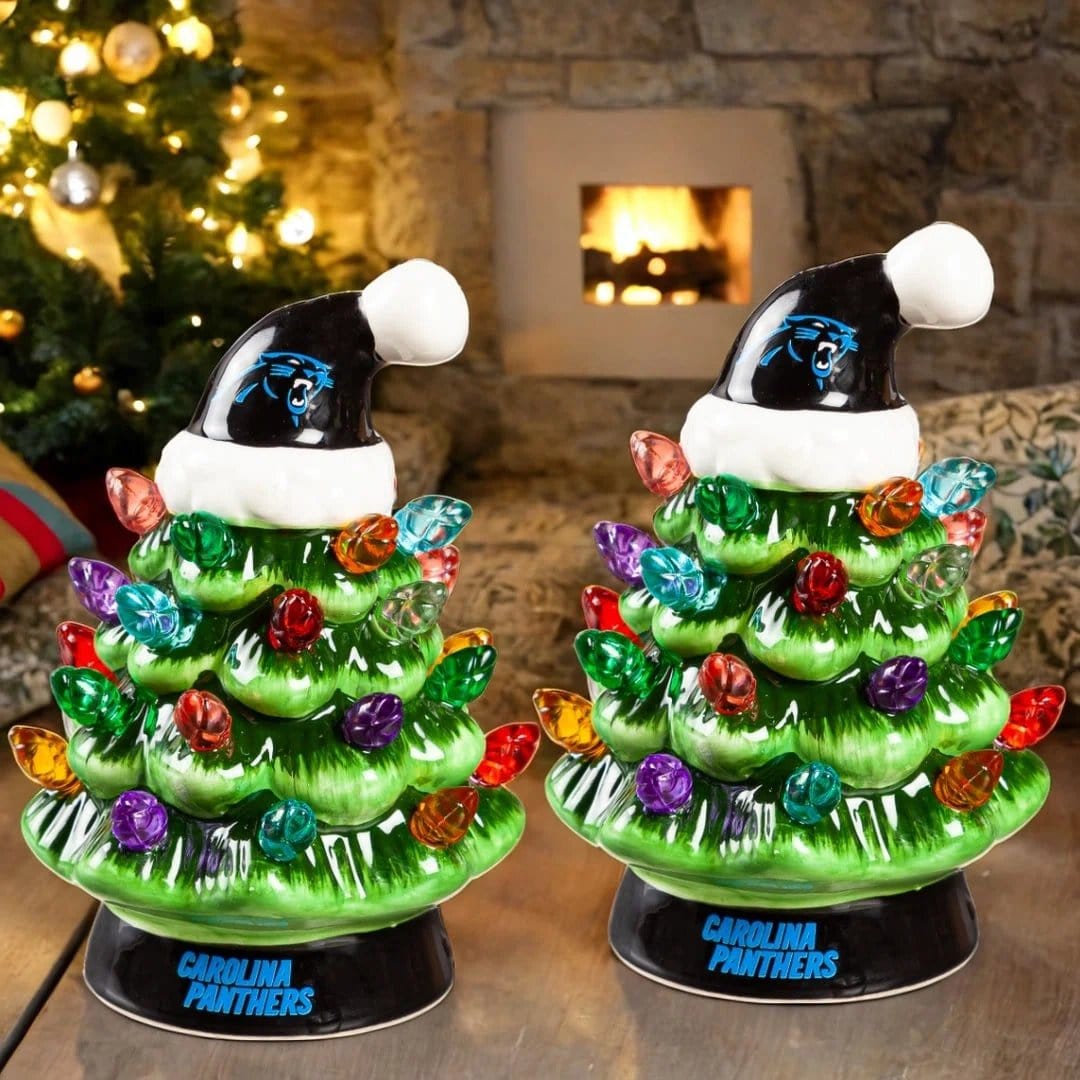 CZTICLE®🌲Evergreen Set of 2 4 LED Christmas Tree with NFL Team Logo