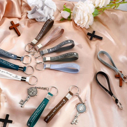 Cilifer®24/36/100Pcs Bible Verse Keychain Christian Trendy Keychain Wristlet
