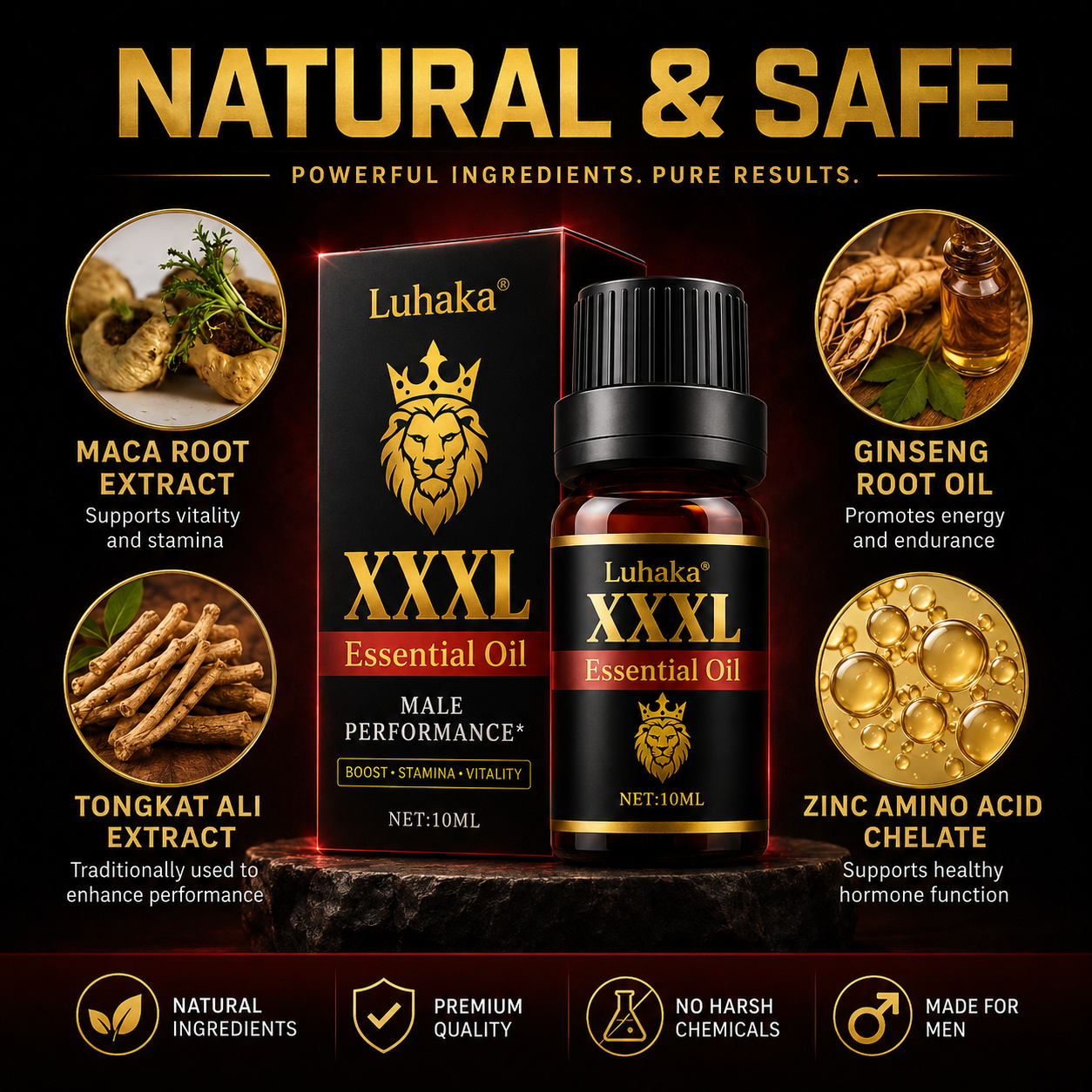 ❤️Limited stock | Save 50% Today|  Luhaka® Men XXXL Essential Oil