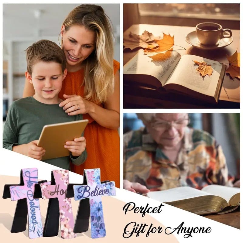 Cilifer®📖16 Pcs Magnetic Cross Bookmarks Gifts for Bible Study. Readers. Teachers. Students🌸✝️