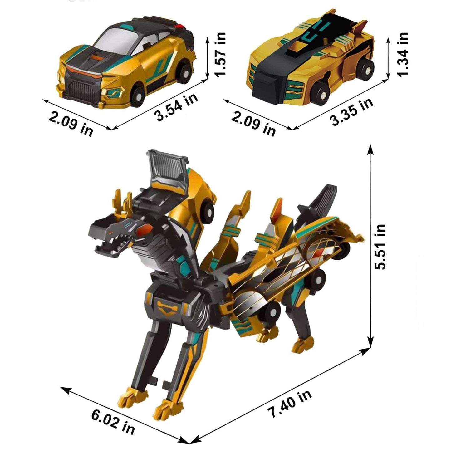 CZTICLE®🎁Children's Day Special✨ Collision Transforming Dinosaur Car Toy