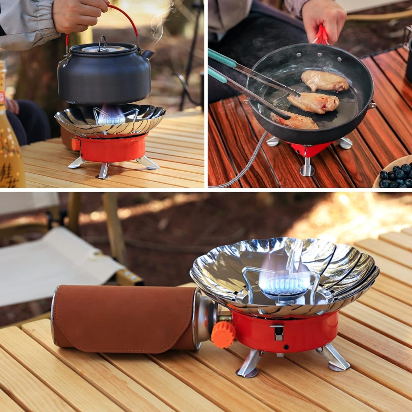 Cilifer® Portable Stainless Steel Gas Stove for Outdoor Camping