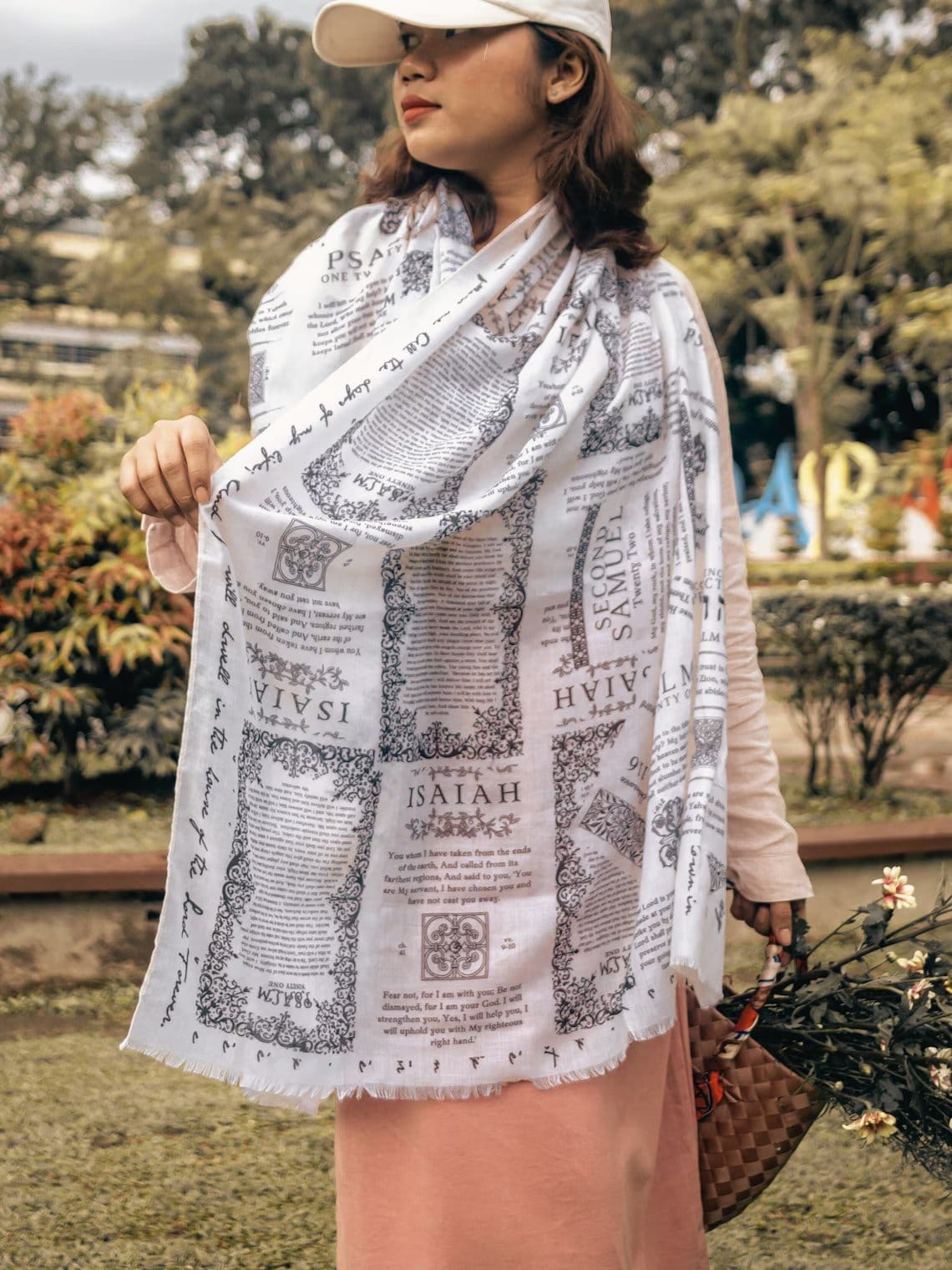 Cilifer®Handcrafted Christian Prayer Shawl: Protection Bible Verse Scarf. Yeshua Scripture Wrap