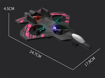 Cilifer®RC Stunt Fighter Jet Toy for Kids with 360° Flips & LED Lights