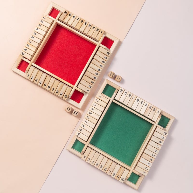 Cilifer®SHUT THE BOX-WOODEN DICE BOARD GAME