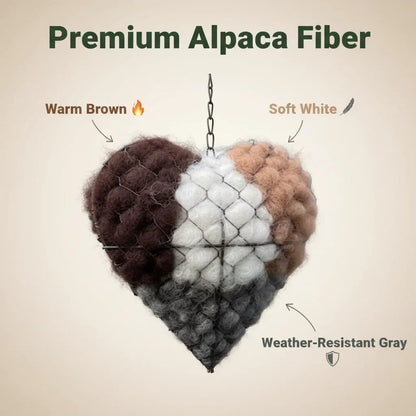 Cilifer®Handmade Alpaca Fiber Bird Nesting Heart 🏡