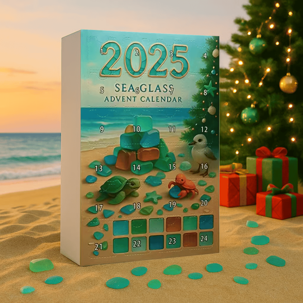 Cilifer®Sea Glass Christmas Tree Advent Calendar-2D Acrylic Christmas Tree Countdown Calendar