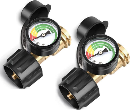 CZTICLE®Universal Propane Tank Gauge for 5-40 Pound LP Tanks | Gas Level Indicator for Grill. Heater. RV Camper. QCC1 Connection