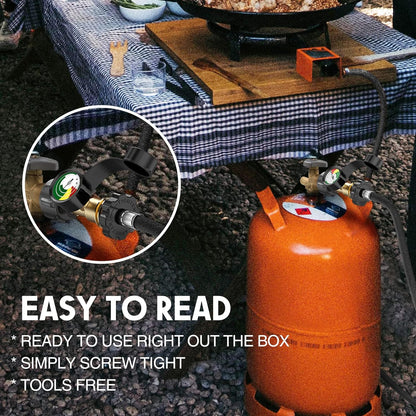 CZTICLE®Universal Propane Tank Gauge for 5-40 Pound LP Tanks | Gas Level Indicator for Grill. Heater. RV Camper. QCC1 Connection