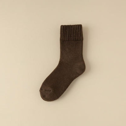 Cilifer®5 Pairs Women's Solid Mid-calf Socks