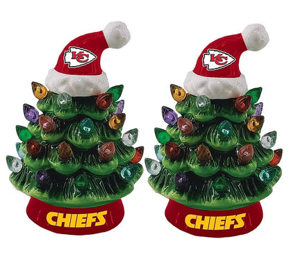 CZTICLE®🌲Evergreen Set of 2 4 LED Christmas Tree with NFL Team Logo