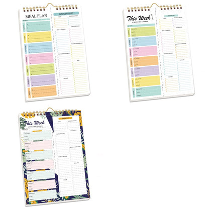 Cilifer®Handmade Bound Weekly Detachable Diet Plan Sheet