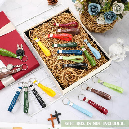 Cilifer®24/36/100Pcs Bible Verse Keychain Christian Trendy Keychain Wristlet