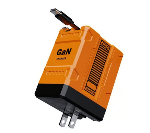 Cilifer®2-in-1 GaN PD3.0  Charger with Retractable Cables(Plug specifications: US standard plug)