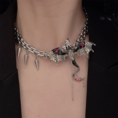 Cilifer®Imprisoned flying dragon necklace