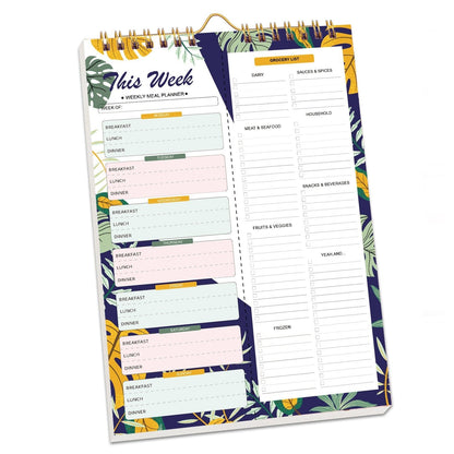 Cilifer®Handmade Bound Weekly Detachable Diet Plan Sheet