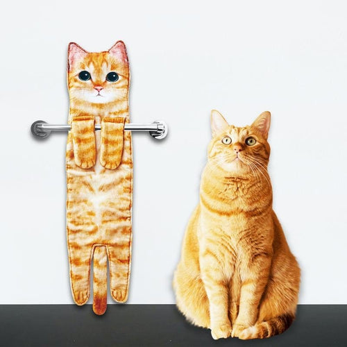 Cilifer® Early Christmas Sale 🎅 Funny Cat Hand Towels