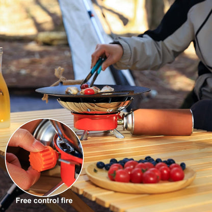 Cilifer® Portable Stainless Steel Gas Stove for Outdoor Camping