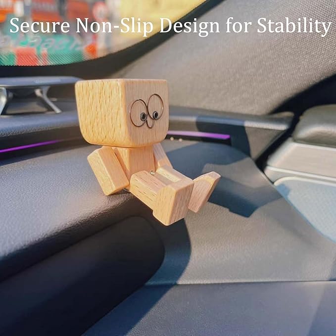 Cilifer®Charming Little Wooden Figure That Sways with 12PCS Magnetic Expressions
