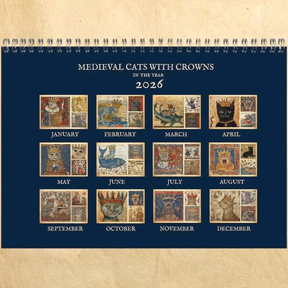Cilifer®Medieval Cats with Crowns Calendar 2026