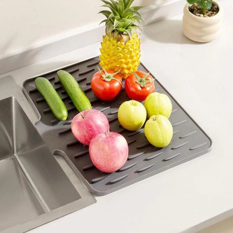 CZTICLE®💥No-Spill Silicone Worktop Saver – Heat-Resistant & Non-Slip Mat for Drip-Free Drying💥