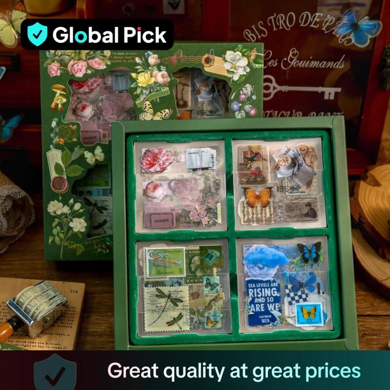 Cilifer®Vintage Material Paper. 100sheets/box Retro Handbook Background Paper