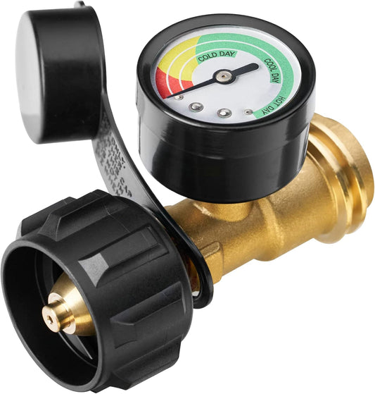 CZTICLE®Universal Propane Tank Gauge for 5-40 Pound LP Tanks | Gas Level Indicator for Grill. Heater. RV Camper. QCC1 Connection