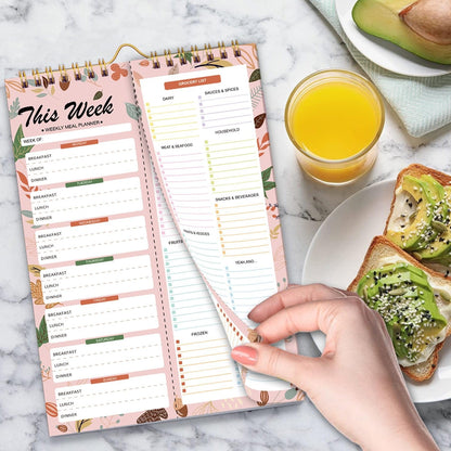 Cilifer®Handmade Bound Weekly Detachable Diet Plan Sheet