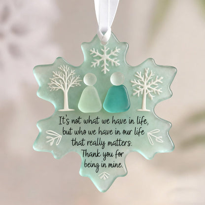 Cilifer®Snowflake-Shaped Sea Glass Friendship Decor Shaped by Nature & Crafted by Hand!