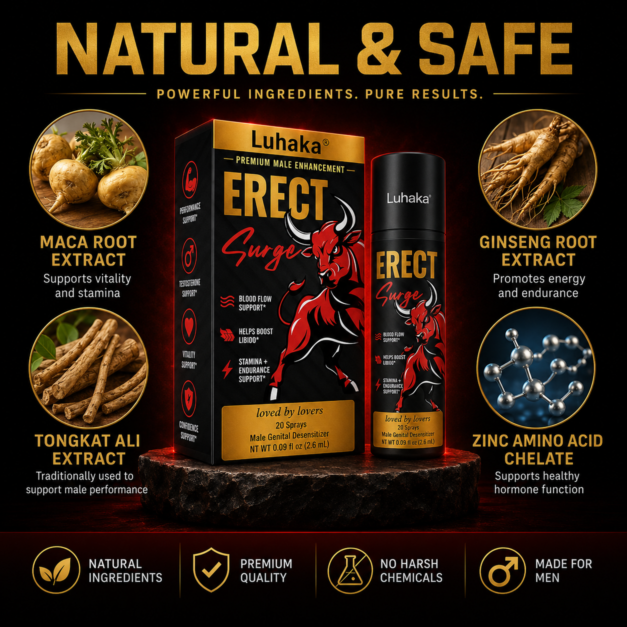 ❤️Limited stock | Save 50% Today|  LUHAKA®  RISEMAX male performance spray