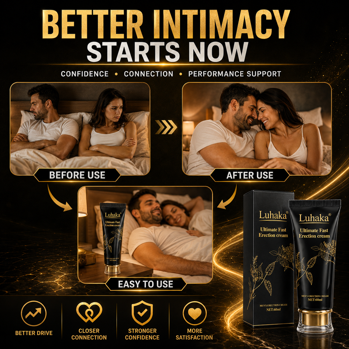 LUHAKA® Ultimate Fast Erection Cream (🍆 Enhanced Fullness & Size Appearance ⚡ Stronger, Firmer Erections 🩸 Supports Maximum Blood Flow & Expansion ⏱️ Improved Staying Power & Performance)