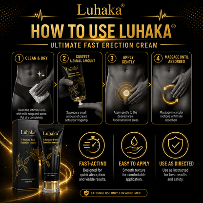 LUHAKA® Ultimate Fast Erection Cream (🍆 Enhanced Fullness & Size Appearance ⚡ Stronger, Firmer Erections 🩸 Supports Maximum Blood Flow & Expansion ⏱️ Improved Staying Power & Performance)