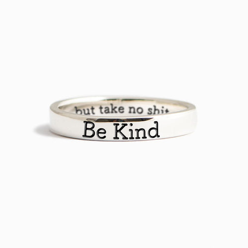 CZTICLE®Be Kind But Mantra Ring