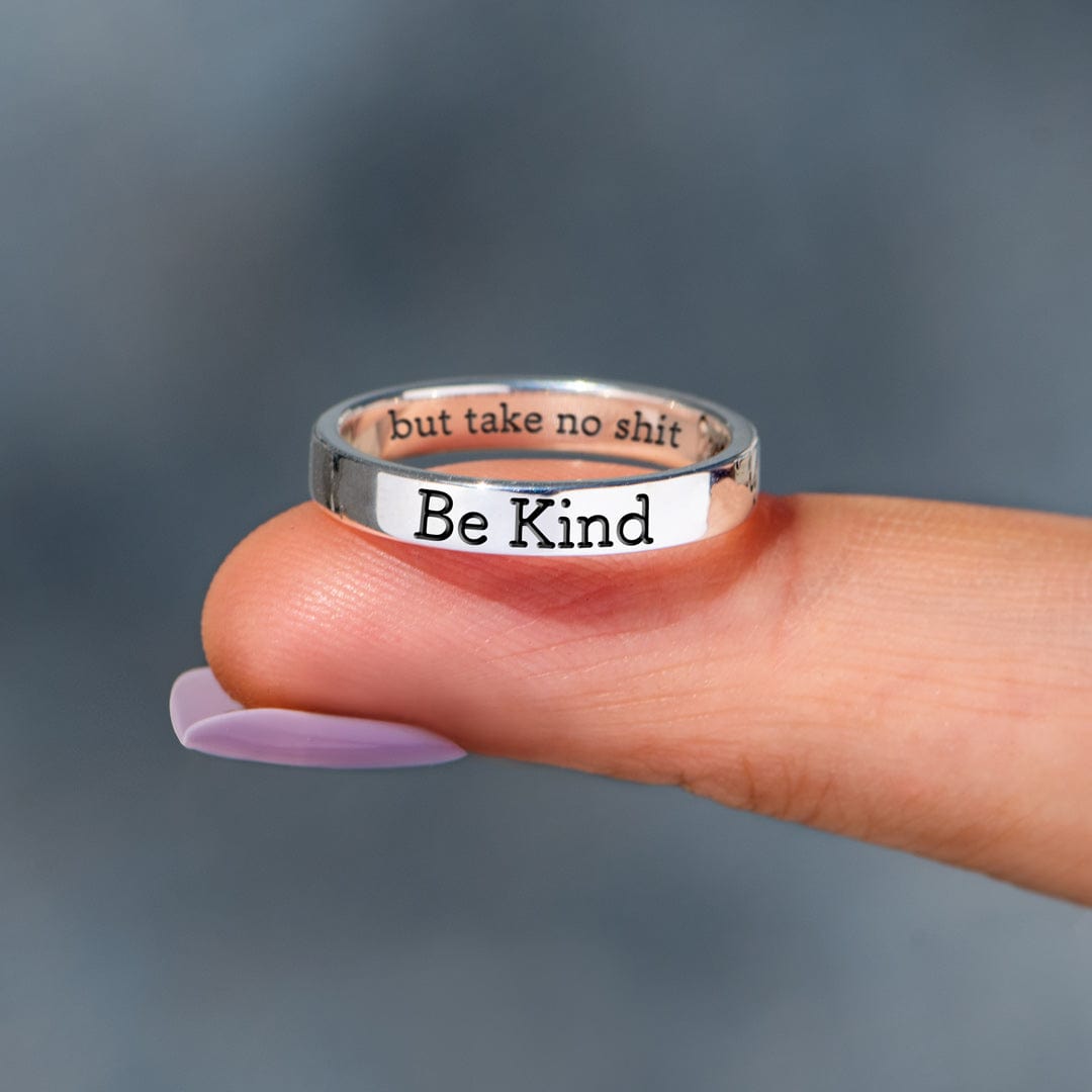 CZTICLE®Be Kind But Mantra Ring