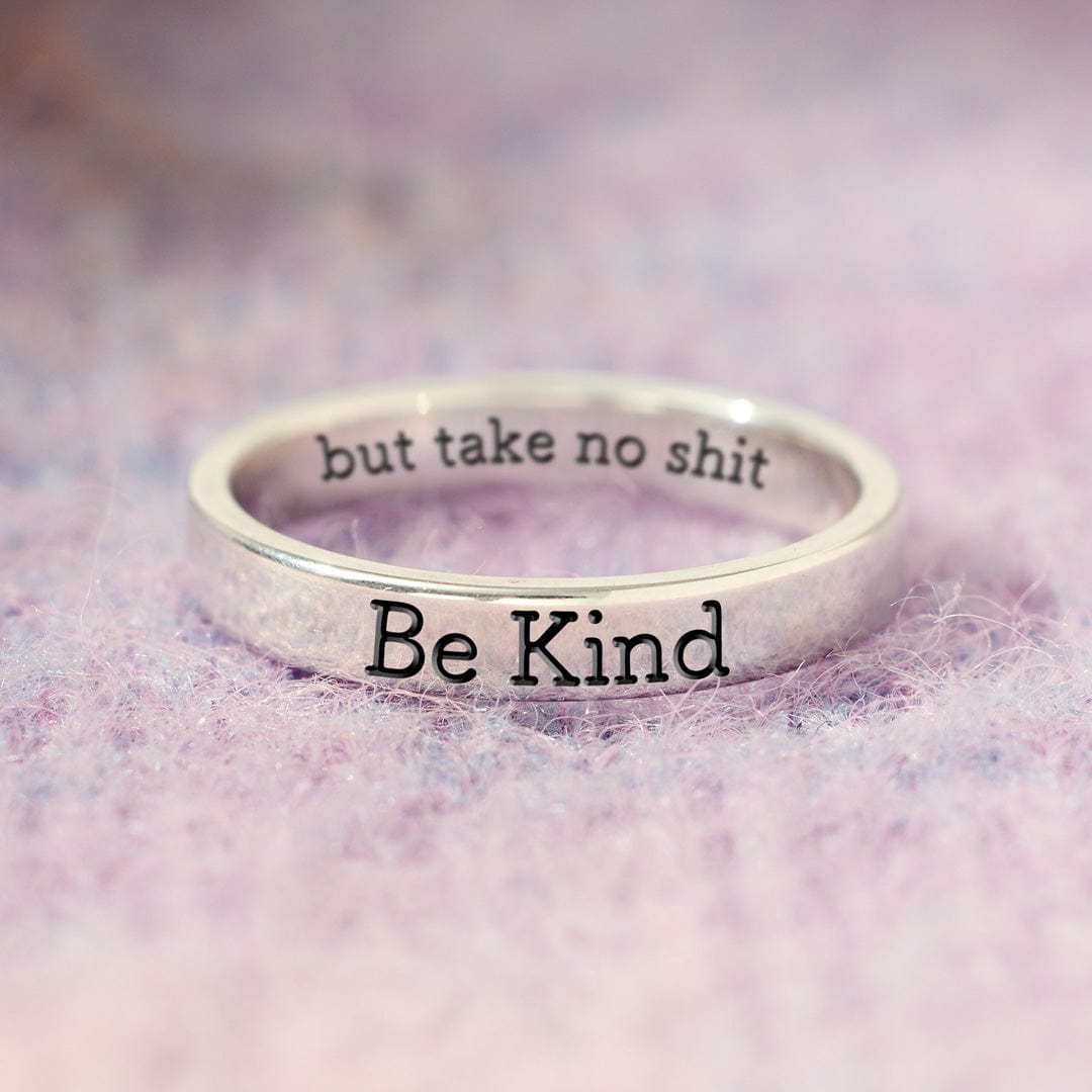 CZTICLE®Be Kind But Mantra Ring