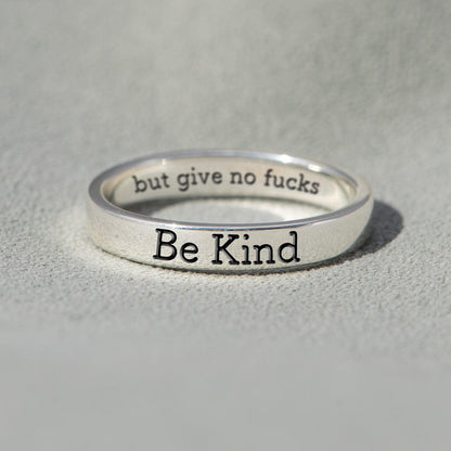 CZTICLE®Be Kind But Mantra Ring