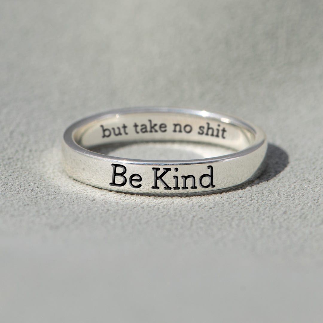 CZTICLE®Be Kind But Mantra Ring