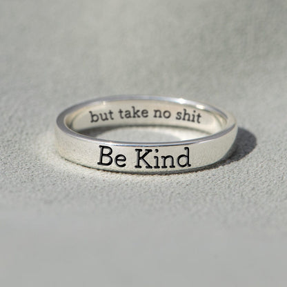 CZTICLE®Be Kind But Mantra Ring