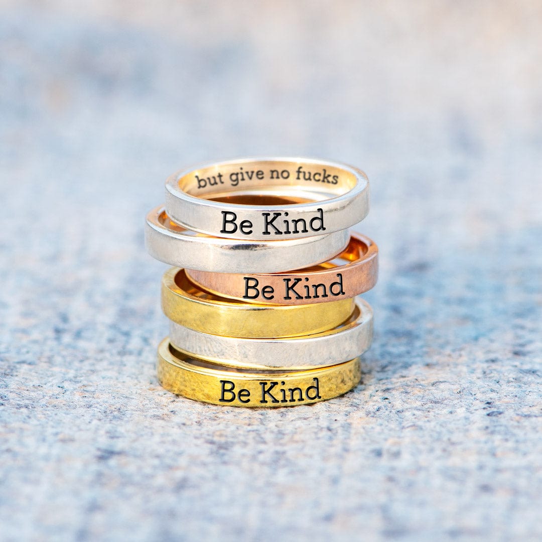 CZTICLE®Be Kind But Mantra Ring