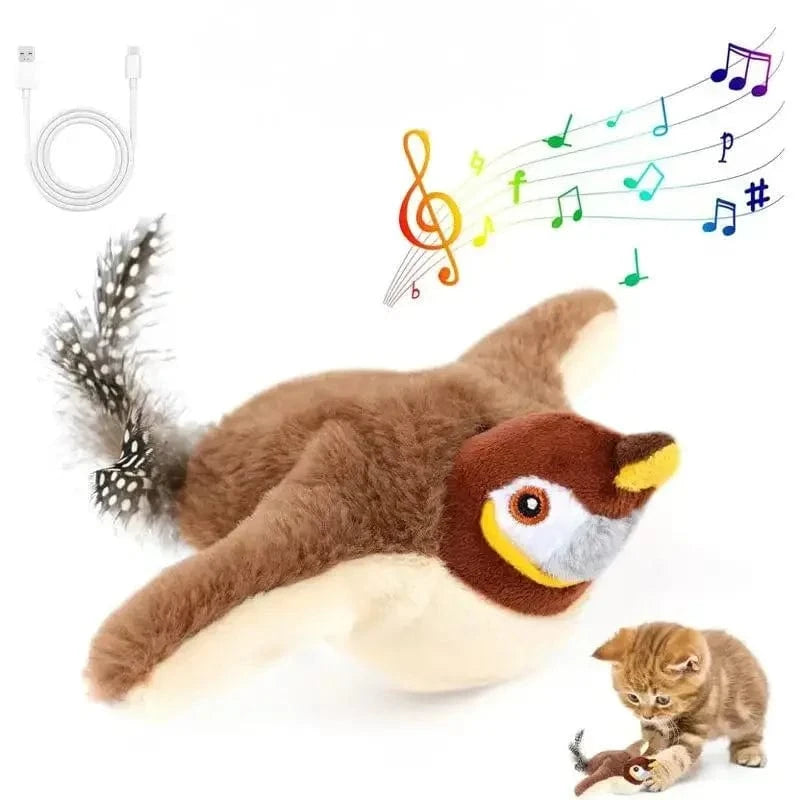 CZTICLE®Interactive Flapping Bird Toy for Cats – Touch-Activated with Catnip & USB Rechargeable