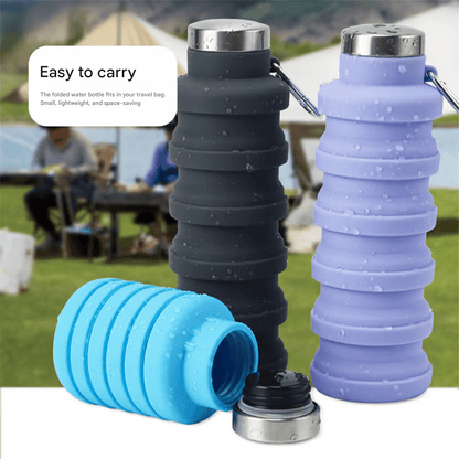 Cilifer®🏆Hot Sale🔥🔥Silicone foldable water bottle – Ideal for sports. travel & outdoor – Reusable & BPA-free